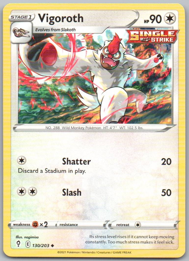 Vigoroth 130 Normal Colorless Card - Evolving Skies