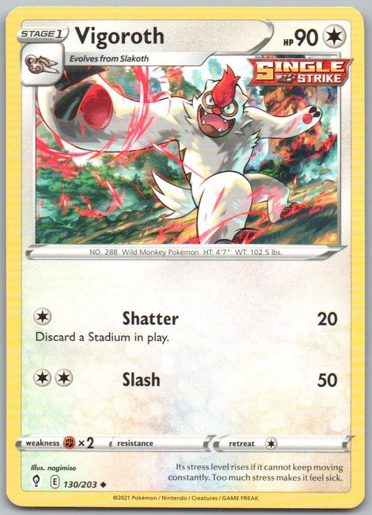 Vigoroth 130 Normal Colorless Card - Evolving Skies
