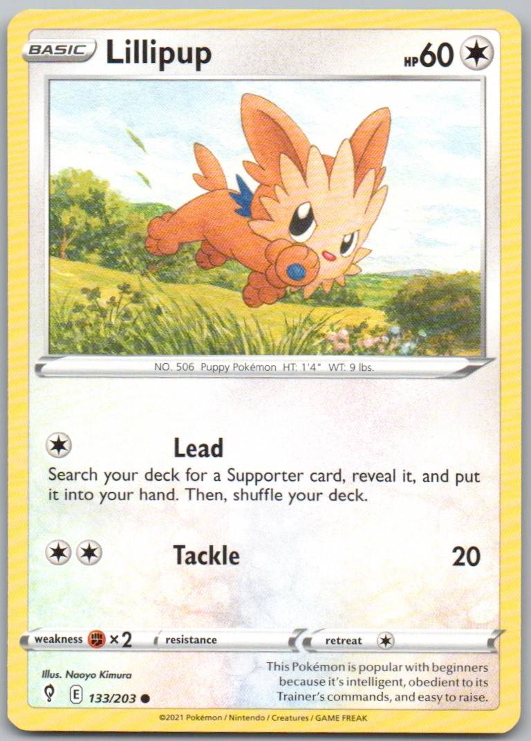 Lillipup 133 Normal Colorless Card - Evolving Skies