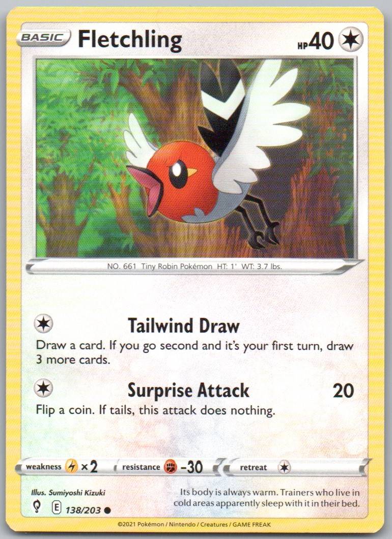 Fletchling 138 Normal Colorless Card - Evolving Skies