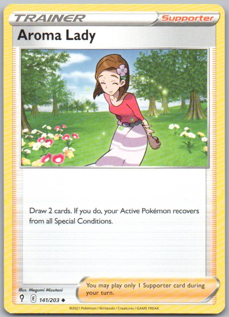 Aroma Lady 141 Normal Trainer Card - Evolving Skies