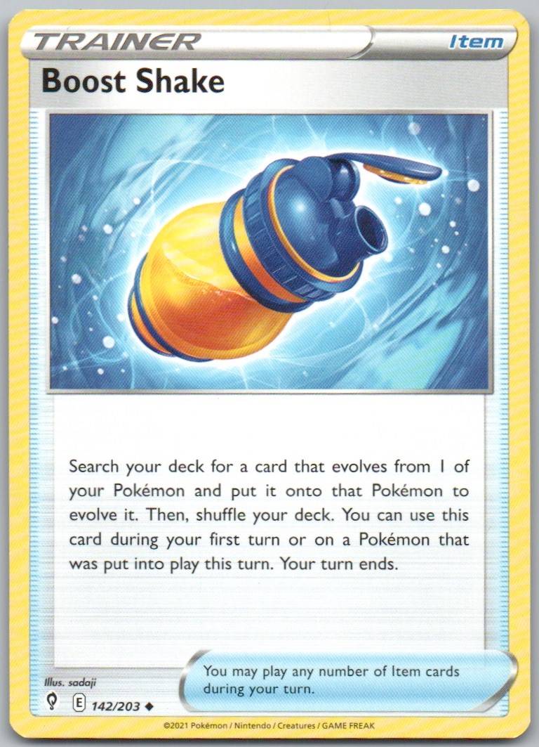 Boost Shake 142 Normal Trainer Card - Evolving Skies