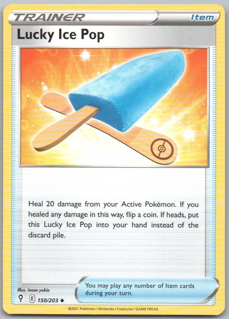 Lucky Ice Pop 150 Normal Trainer Card - Evolving Skies