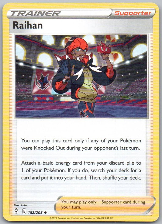 Raihan 152 Normal Trainer Card - Evolving Skies
