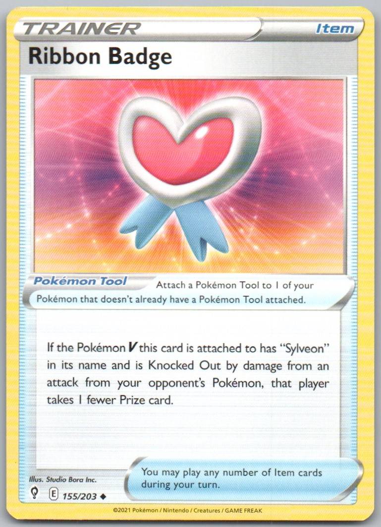 Ribbon Badge 155 Normal Trainer Card - Evolving Skies