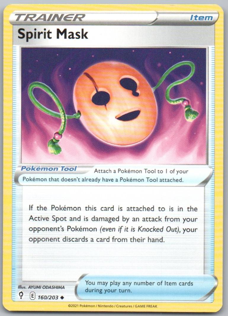 Spirit Mask 160 Normal Trainer Card - Evolving Skies