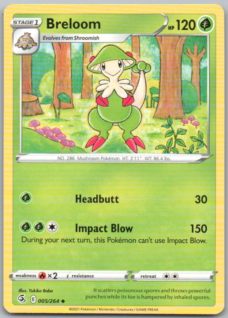 Breloom 005 Normal Grass Card - Fusion Strike