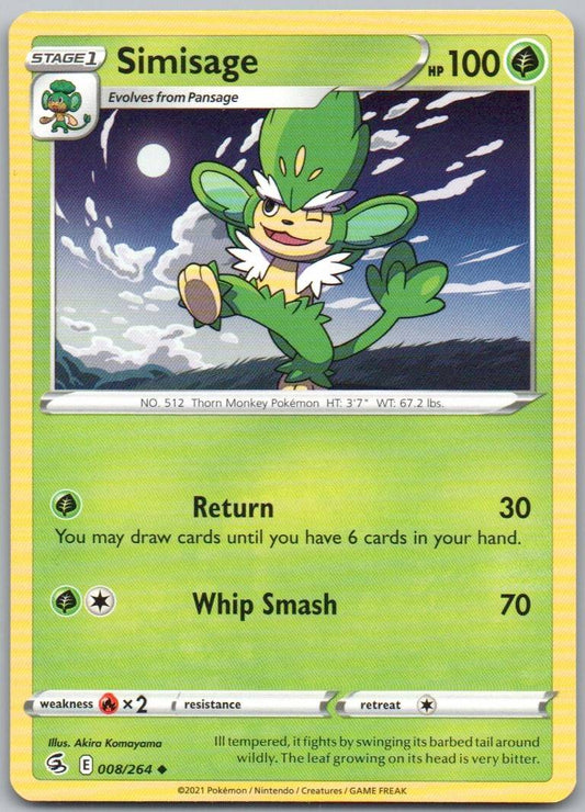 Simisage 008 Normal Grass Card - Fusion Strike