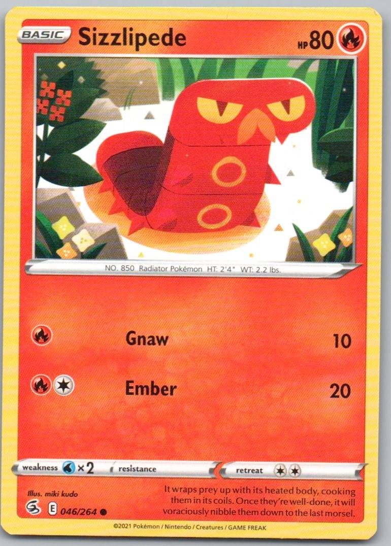 Sizzlipede 046 Normal Fire Card - Fusion Strike