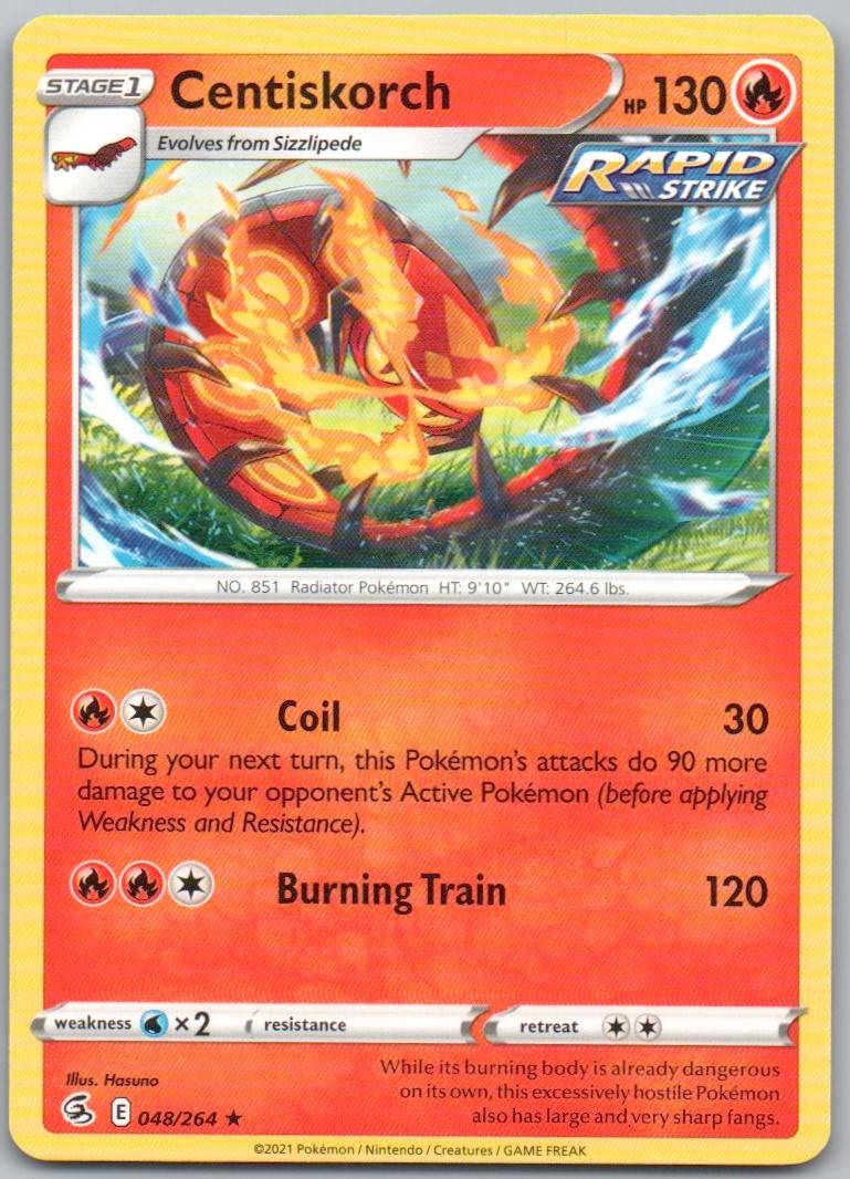 Centiskorch 048 Normal Fire Card - Fusion Strike