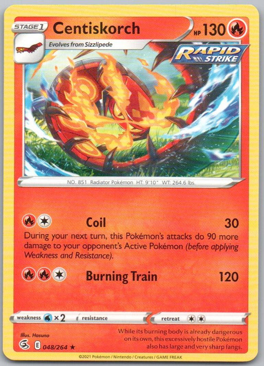 Centiskorch 048 Normal Fire Card - Fusion Strike