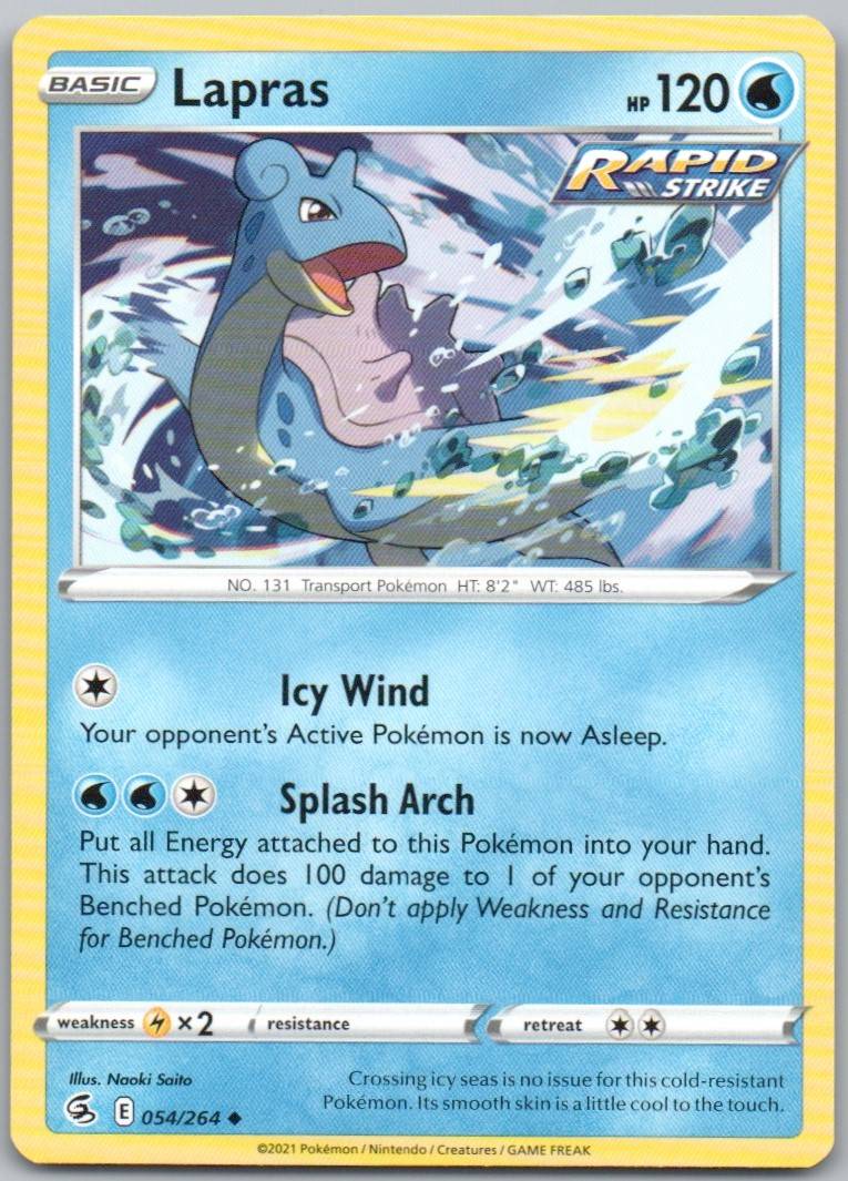 Lapras 054 Normal Water Card - Fusion Strike