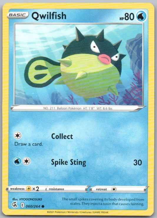 Qwilfish 060 Normal Water Card - Fusion Strike