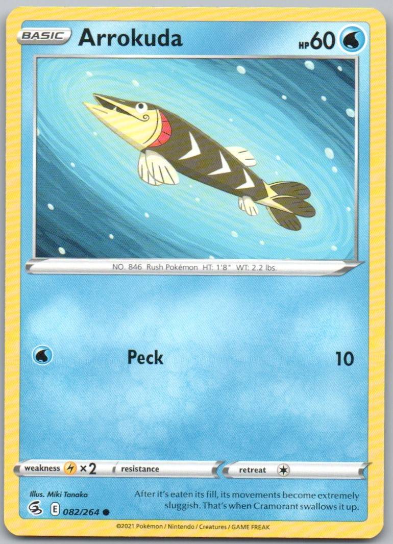 Arrokuda 082 Normal Water Card - Fusion Strike