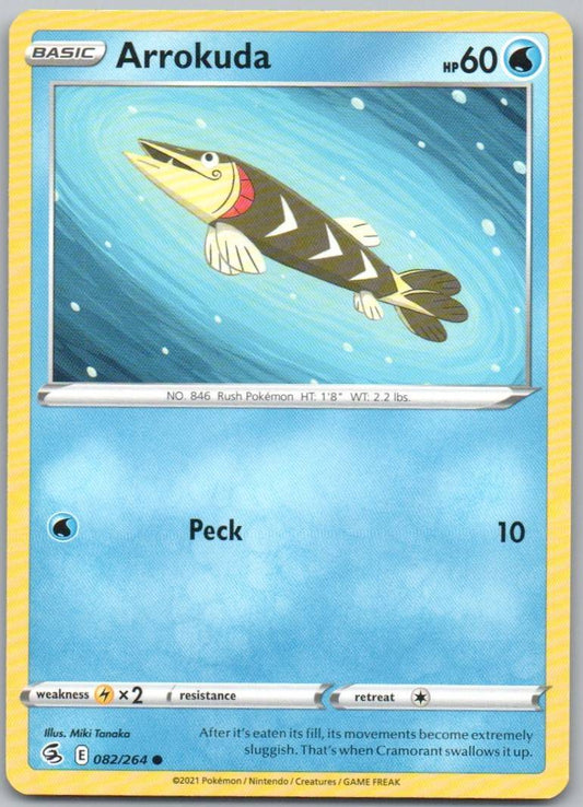 Arrokuda 082 Normal Water Card - Fusion Strike