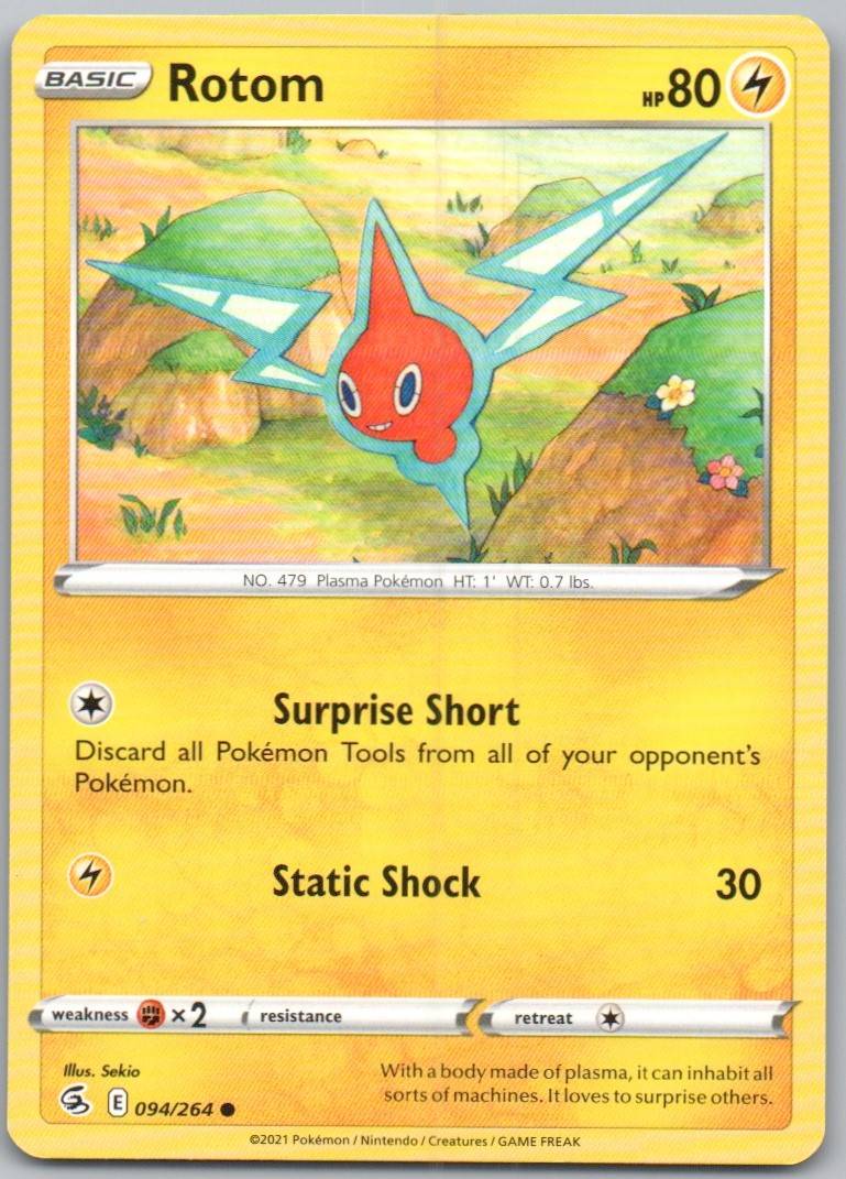 Rotom 094 Normal Lightning Card - Fusion Strike