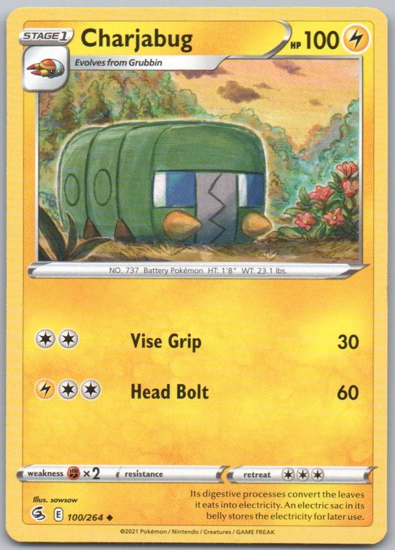 Charjabug 100 Normal Lightning Card - Fusion Strike