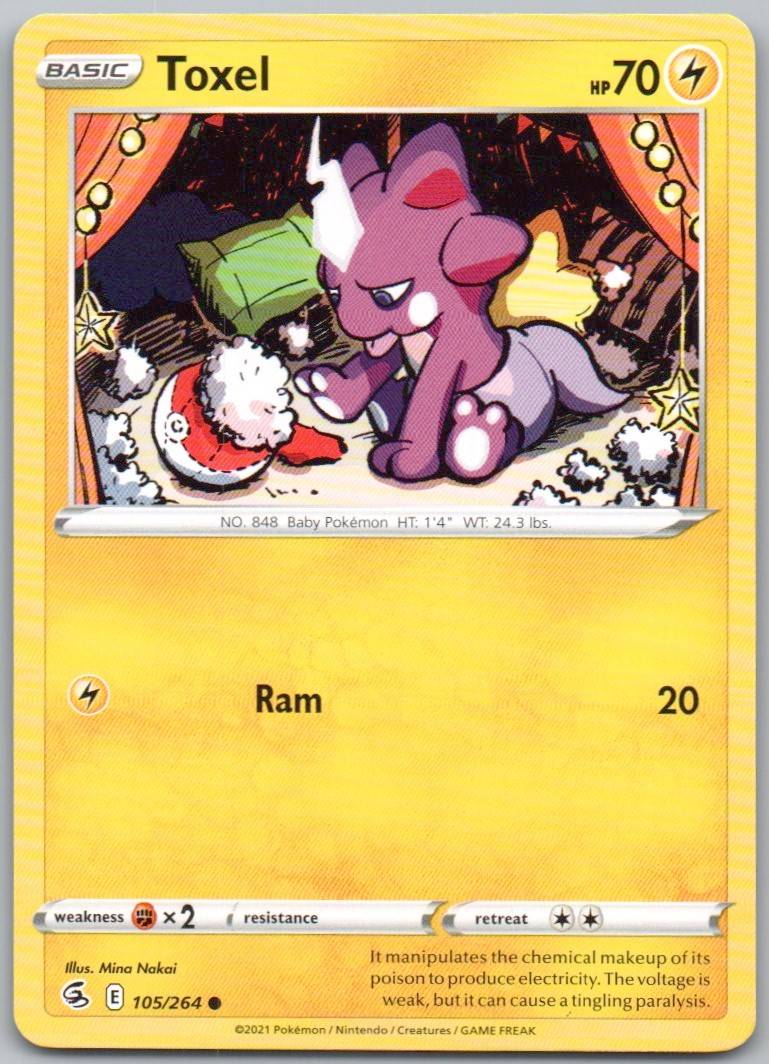 Toxel 105 Normal Lightning Card - Fusion Strike
