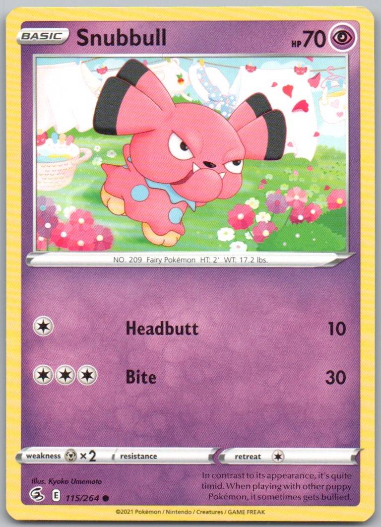Snubbull 115 Normal Psychic Card - Fusion Strike