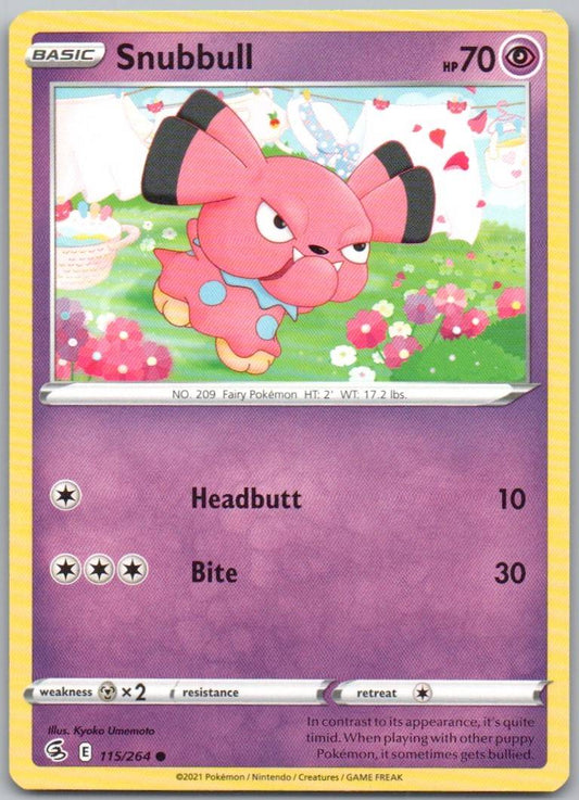 Snubbull 115 Normal Psychic Card - Fusion Strike