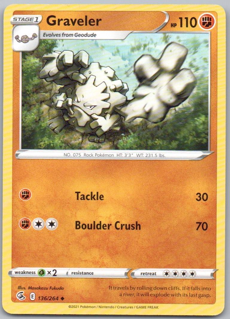 Gravler 136 Normal Fighting Card - Fusion Strike