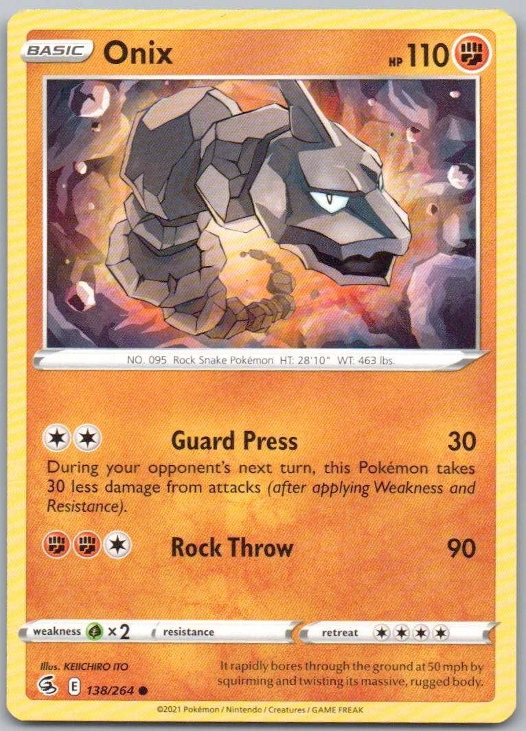 Onix 138 Normal Fighting Card - Fusion Strike