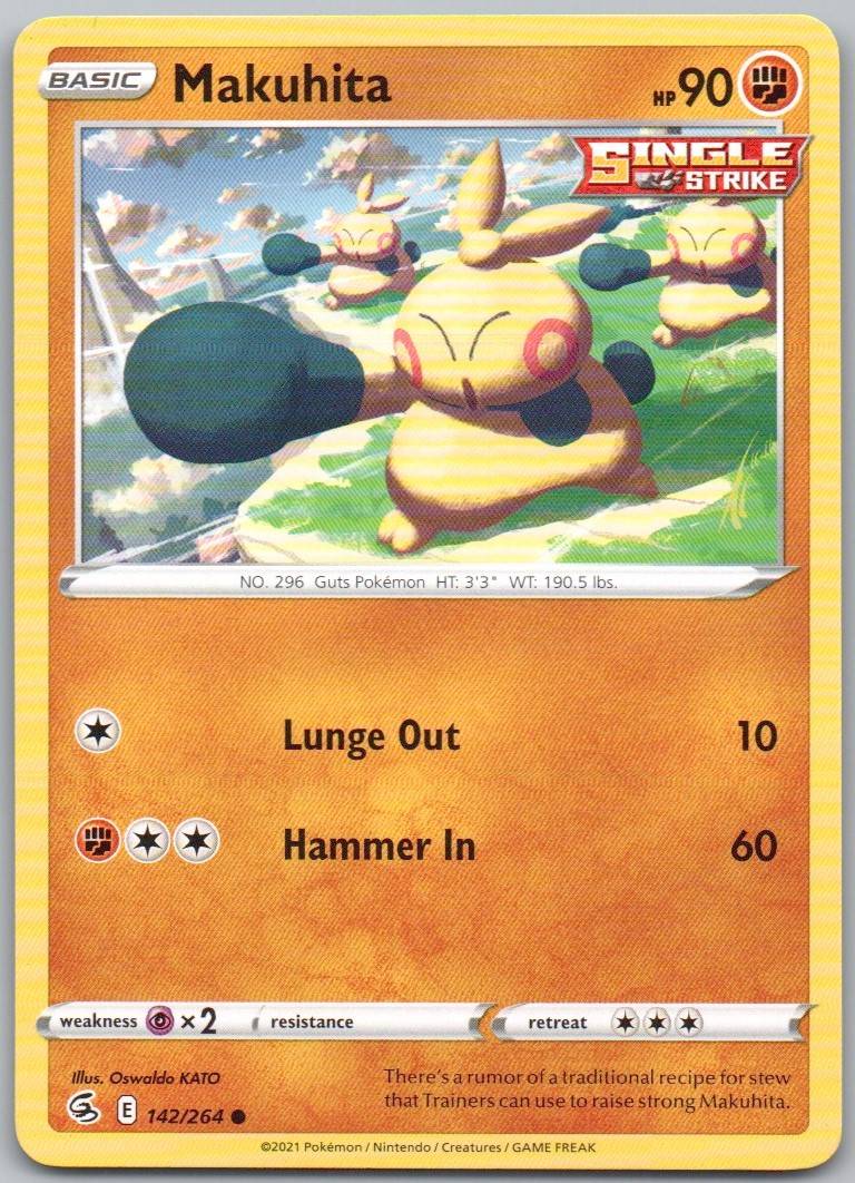 Makuhita 142 Normal Fighting Card - Fusion Strike