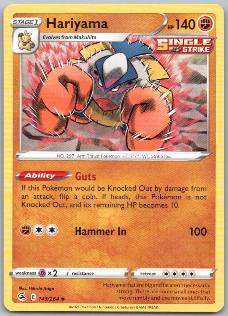 Hariyama 143 Normal Fighting Card - Fusion Strike
