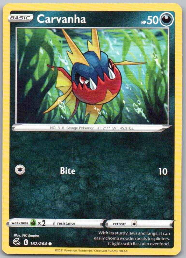 Carvanha 162 Normal Darkness Card - Fusion Strike