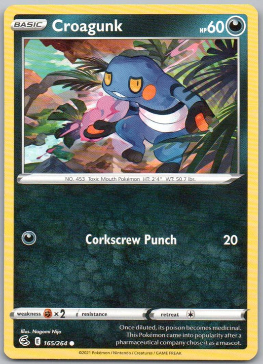 Croagunk 165 Normal Darkness Card - Fusion Strike