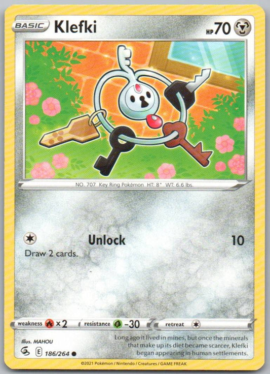 Klefki 186 Normal Steel Card - Fusion Strike