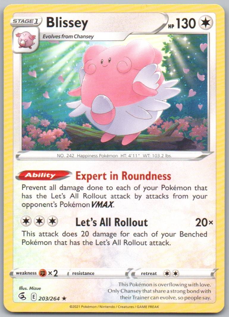 Blissey 203 Normal Colorless Card - Fusion Strike