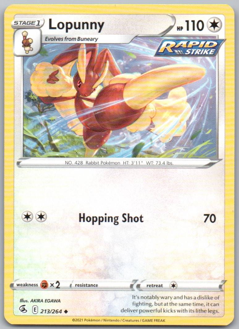 Lopunny 213 Normal Colorless Card - Fusion Strike