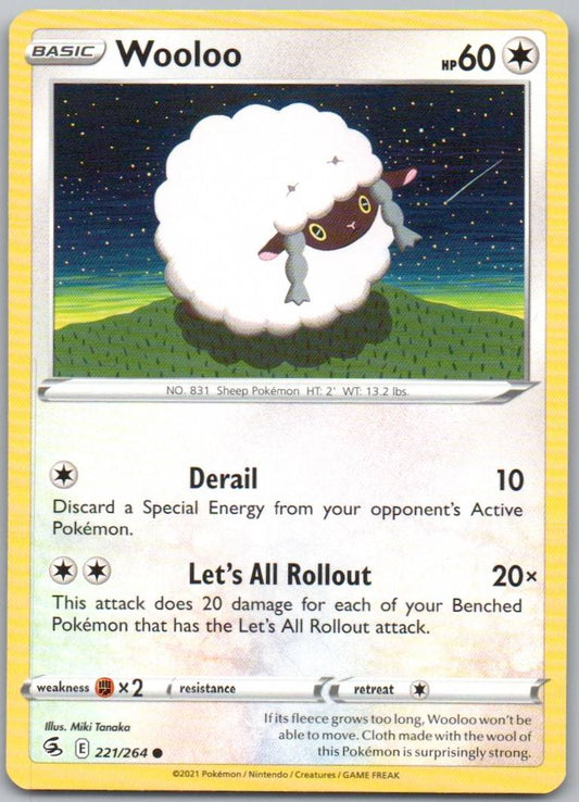 Wooloo 221 Normal Colorless Card - Fusion Strike