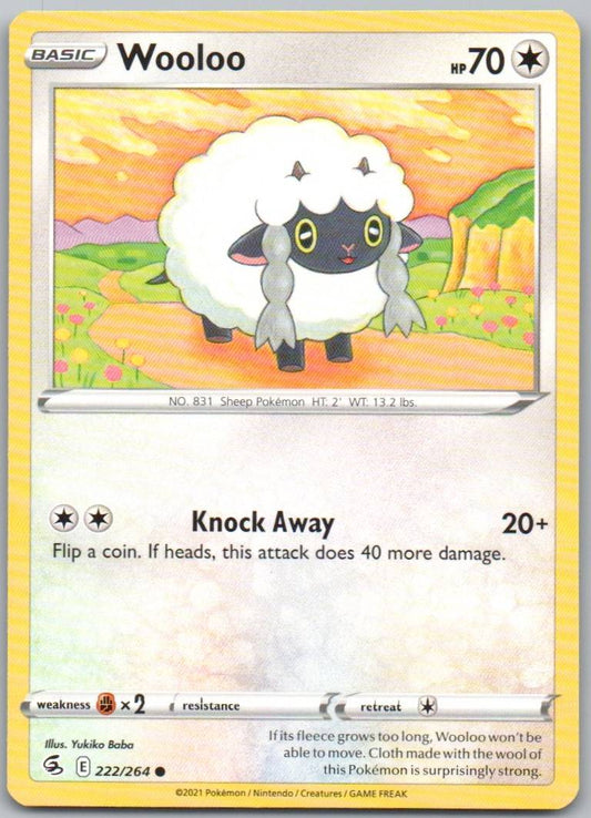 Wooloo 222 Normal Colorless Card - Fusion Strike