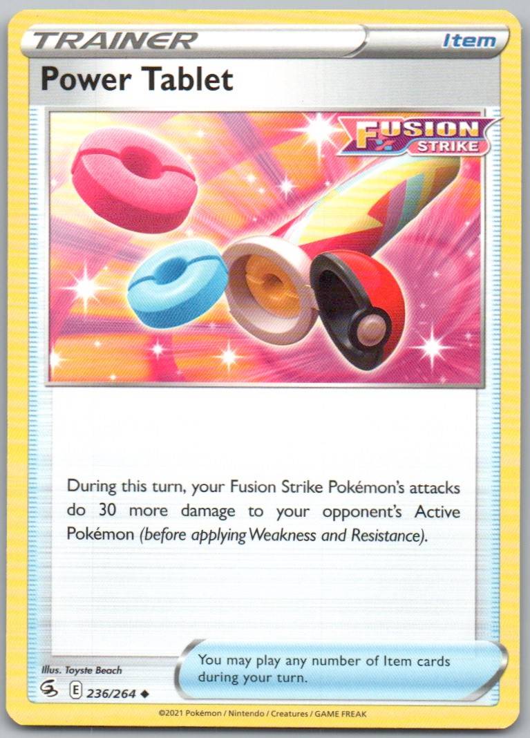 Power Tablet 236 Normal Trainer Card - Fusion Strike