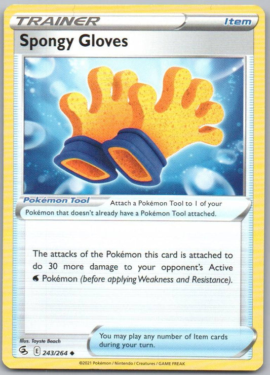 Spongy Gloves 243 Normal Trainer Card - Fusion Strike