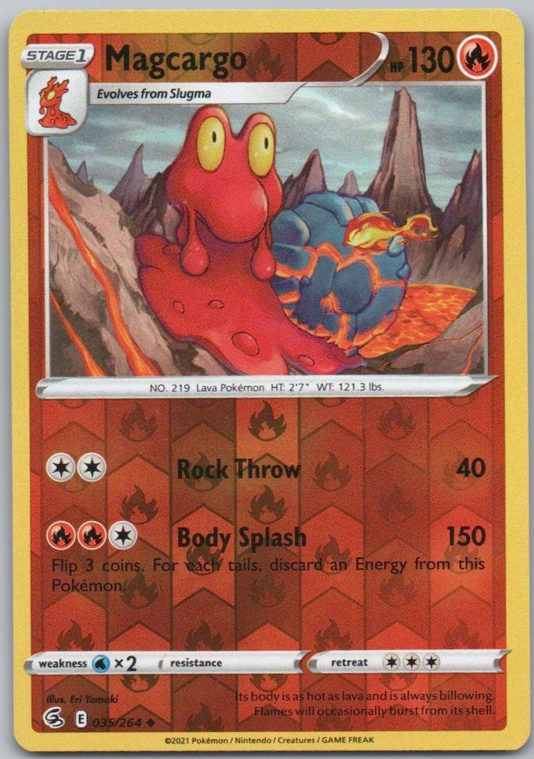 Magcargo 035 Reverse Holo Fire Card - Fusion Strike