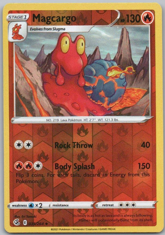 Magcargo 035 Reverse Holo Fire Card - Fusion Strike