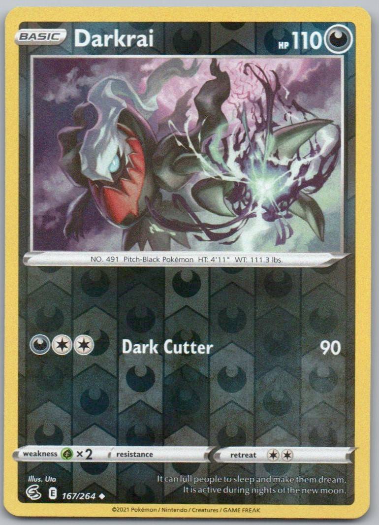 Darkrai 167 Reverse Holo Darkness Card - Fusion Strike