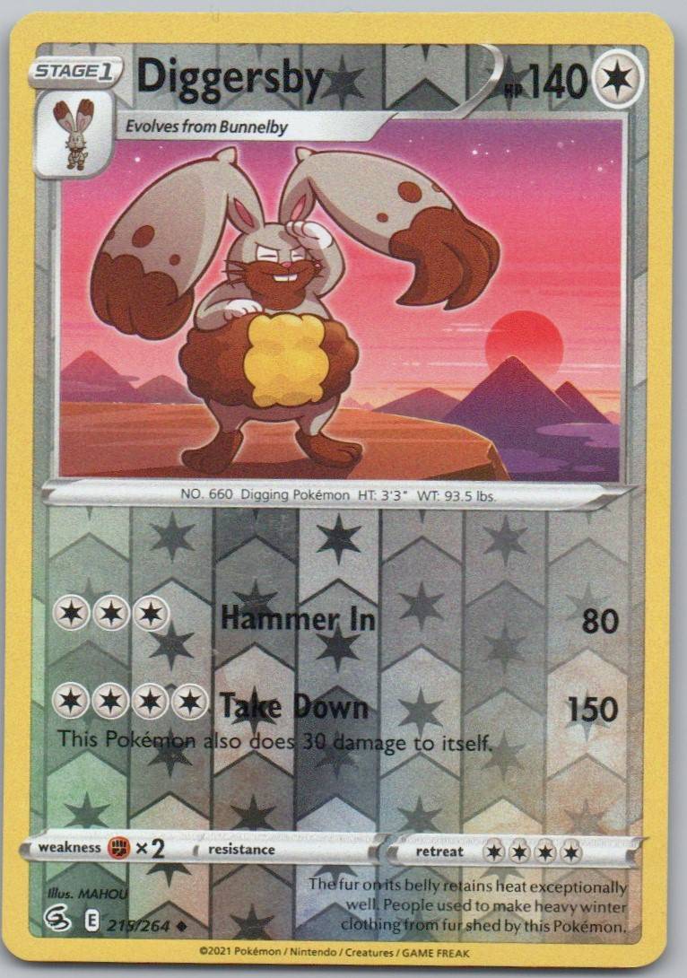 Diggersby 215 Reverse Holo Colorless Card - Fusion Strike