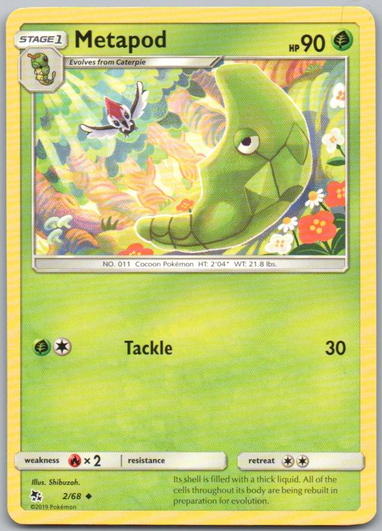 Metapod 002 Normal Grass Card - Hidden Fates