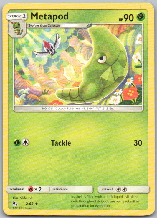 Metapod 002 Normal Grass Card - Hidden Fates