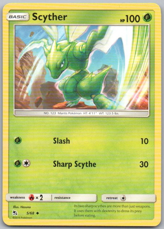 Scyther 005 Normal Grass Card - Hidden Fates
