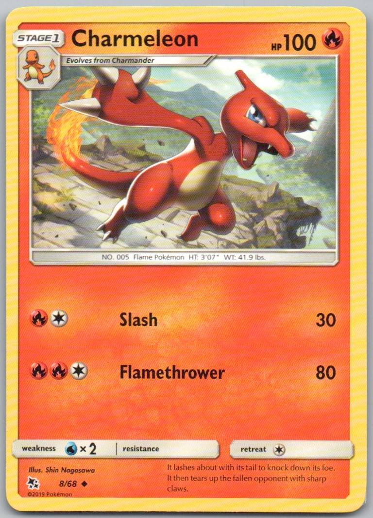 Charmeleon 008 Normal Fire Card - Hidden Fates