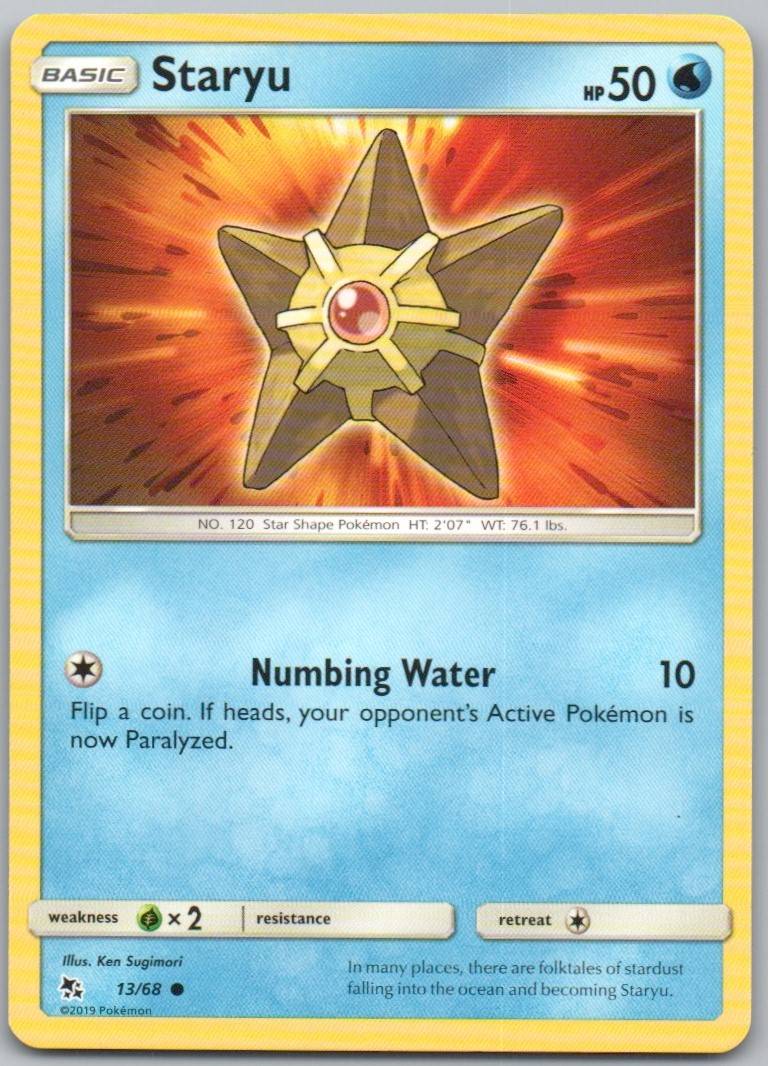 Staryu 013 Normal Water Card - Hidden Fates