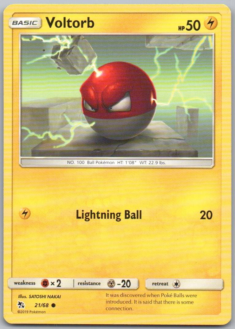 Voltorb 021 Normal Lightning Card - Hidden Fates