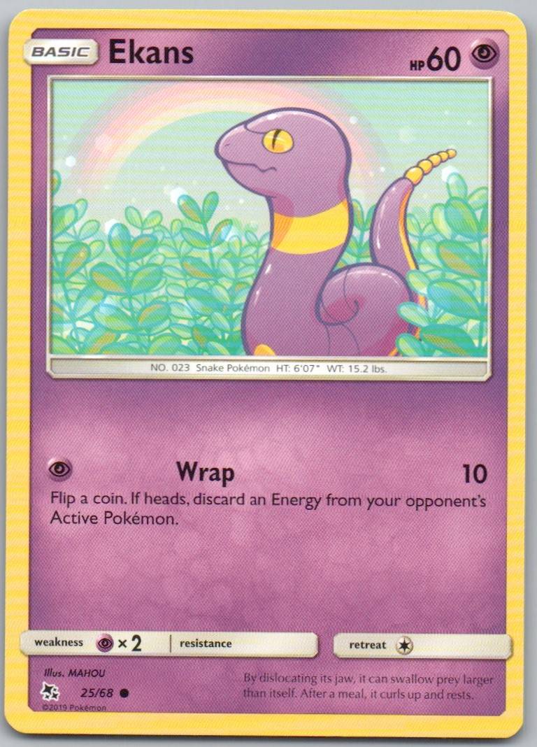 Ekans 025 Normal Psychic Card - Hidden Fates