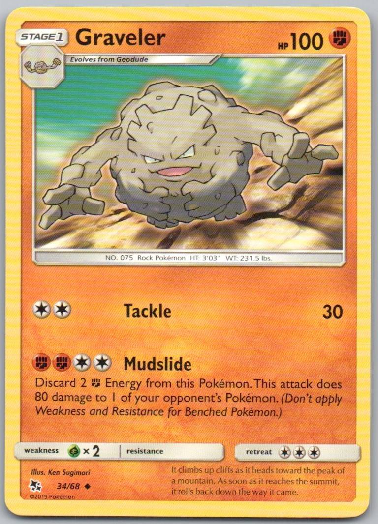 Graveler 034 Normal Fighting Card - Hidden Fates