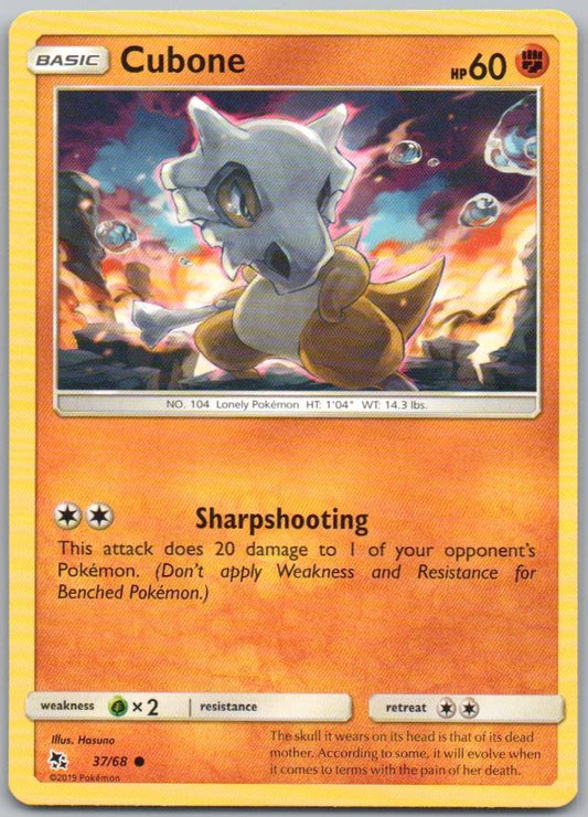 Cubone 037 Normal Fighting Card - Hidden Fates